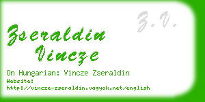 zseraldin vincze business card